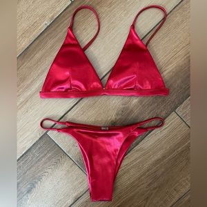 NEW NEVER WORN Satin bikini